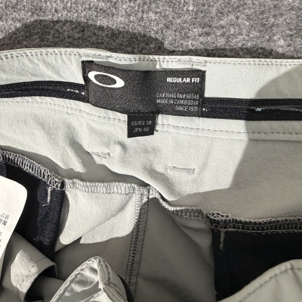 Oakley Golf Pants Mens 38 Gray /Black Stripe Straight Leg Regular Fit Athletic - Picture 4 of 10